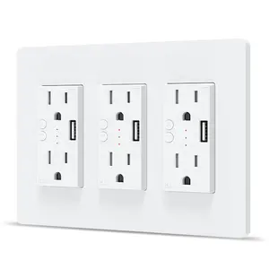 Mlifra voice control smart plugs America Wall Socket voice control Wifi Smart Plug With Usb