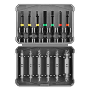 Juego de 13 brocas extractoras de tornillos de doble punta Xi Meng, de acero al cromo vanadio, para remover tornillos rotos. - Product Image 4
