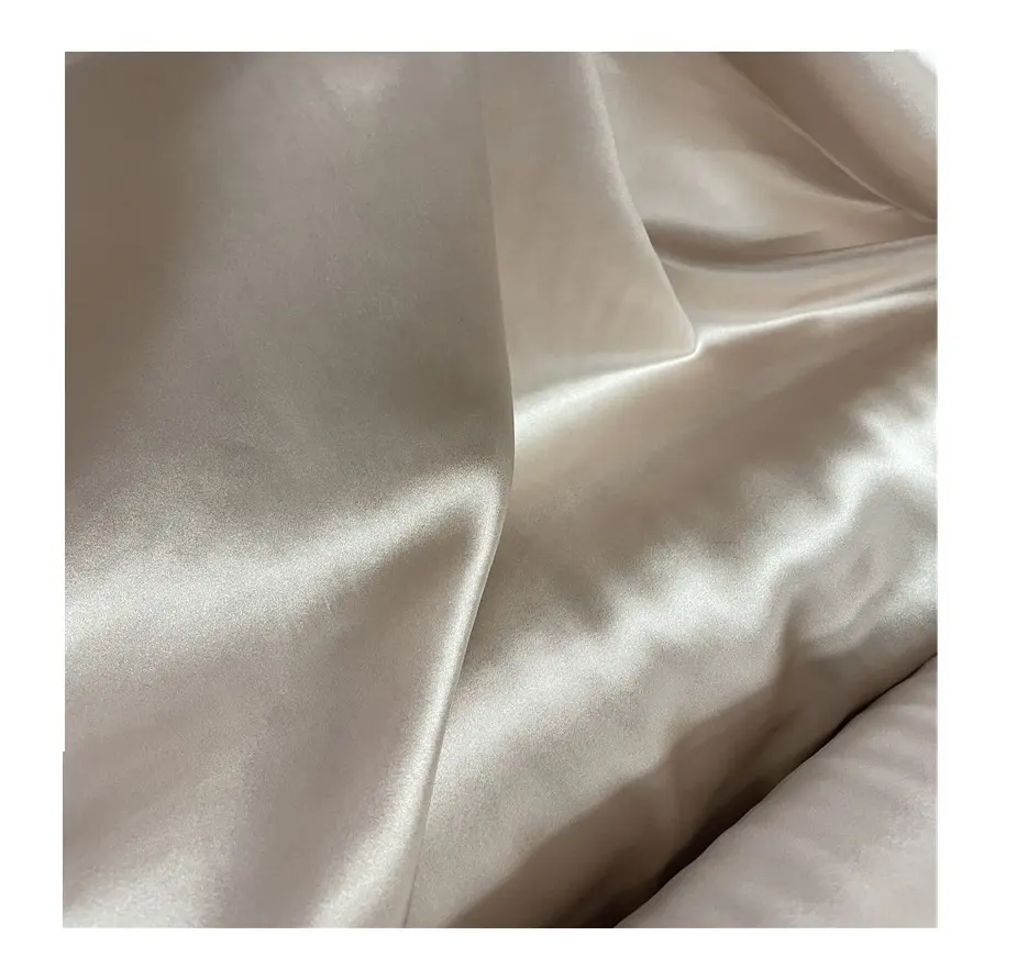 Tissu de satin de rayonne de soie élastique/extensible de couleur de teinture personnalisée