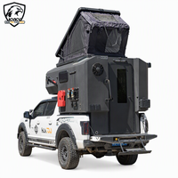 Huntoo - Camping-car en aluminium léger à toit rigide pour pick-up, idéal pour le camping de week-end et les longs trajets