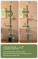 Casa para Gatos Moderna y Ecológica de Lujo con Forma de Cactus, con Poste Rascador y Nido Acogedor para Gatos Grandes, Espaciosa de 4 Niveles para Interiores