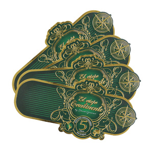 Bandes d'étiquettes personnalisées pour cigares, en papier texturé, avec gaufrage à chaud et motif artistique, autocollants de scellage pour cigares - Product Image 2