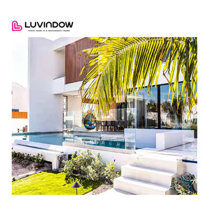 LUVINDOW, puerta de seguridad corredera moderna, vidrio de aleación de aluminio ultragrande, soluciones deslizantes de aislamiento acústico impermeables para Interior - Product Image 1