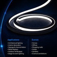 Bande LED néon flexible haute résistance au feu 1616 SMD2835, étanche IP67, DC24V, garantie 3 ans, éclairage néon pour aménagement paysager à point d'origine libre