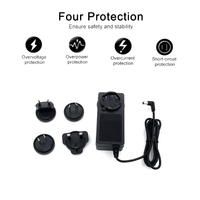12V 2A LED bande adaptateur ca dc 24V 1A CCTV caméra alimentation 9V 2A lampe de table adaptateur d'alimentation avec prises d'alimentation interchangeables