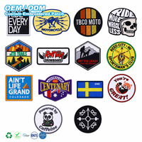 Écusson brodé personnalisé Moto Sport, à fixation auto-agrippante, pour moto, chasse, slogan, skateboard, en forme d'applique, badge en tissu décoratif