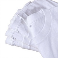 T-shirt uni blanc unisexe en gros pour l'été, 100% coton, impression personnalisée, haute qualité, respirant, écologique, 180g