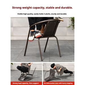 Ensemble de meubles de <span class=keywords><strong>jardin</strong></span>, <span class=keywords><strong>table</strong></span> et chaises de design moderne pour l'extérieur, <span class=keywords><strong>petite</strong></span> <span class=keywords><strong>table</strong></span> basse pour balcon, une <span class=keywords><strong>table</strong></span> et deux chaises - Product Image 4