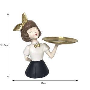ถาดเรซิ่นสังเคราะห์ลายสาวหวานสำหรับวันวาเลนไทน์ ของตกแต่งบ้านเรียบง่าย ผลิตในจีน บรรจุกล่อง งานฝีมือศิลปะ - Product Image 6