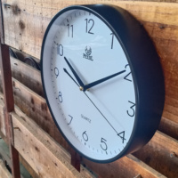 PEARL Jam dinding plastik quartz analog desain kustom, hiasan rumah jam dinding plastik 10 inci 2023