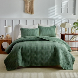 Parure de lit en microfibre brossée, motif géométrique patchwork, 3 pièces, pour toutes les saisons, 229*264cm, avec drap et taies <span class=keywords><strong>d</strong></span>'oreiller - Product Image 1