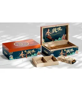 High Quality Wood Humidor Cigar Wooden Box Custom Cigar Boxes Custom Packing Wholesale Humidor