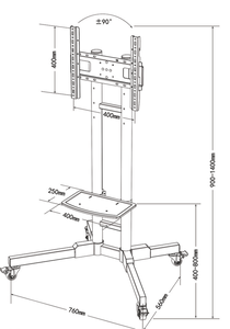 Универсальная вращающаяся металлическая вертикальная подставка для ЖК-телевизора - Product Image 2