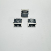 Conector Modular XW-ETLINK de 1 Puerto POE+ Ethernet RJ45 10G 5G 10 Pines Cat5/Cat6 ABS, Conector Hembra 8P8C de Latón para PCB