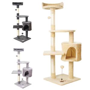 Pohon kucing abu-abu gelap untuk ukuran besar Menara kucing kuat Maine kokoh untuk kucing terbesar dewasa dengan tiang penggaruk - Product Image 2