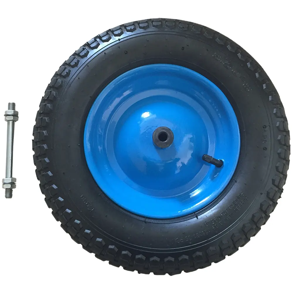 Roda de borracha pneumática com eixo 3.50-8