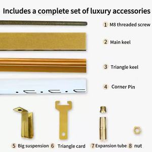 Hiện đại cao cấp 60*60 nhôm đục không thấm nước chống cháy Trần lớp vuông dải lưới thiết kế cho khách sạn bệnh viện - Product Image 5