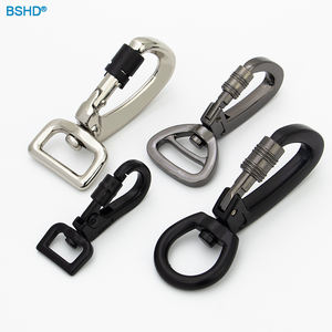 Kustom Pabrik 16/20/25mm perak/hitam logam tali anjing peliharaan <span class=keywords><strong>Harness</strong></span> keselamatan putar kait jepret gesper dengan mur kunci - Product Image 5