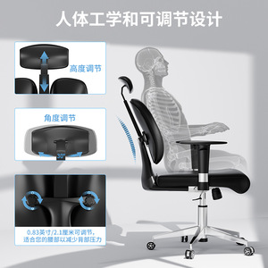 Ergonomic Office <b>Chair</b> HC-B168 Dual Backrest High Density Sponge Seat <b>For</b> Long Term Sitting <b>Support</b> - Product Image 4