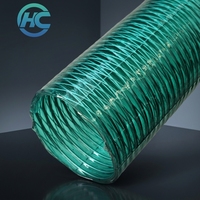 Tuyau en PVC transparent blanc de haute qualité Huachen, renforcé doublement avec fil d'acier tressé, résistant à haute pression pour