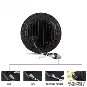 ไฟหน้ารถยนต์ LED ขนาด 7 นิ้ว 12 โวลต์ สำหรับรถ Wrangler รุ่นใหม่ พร้อมไฟ DRL แสงสูง/ต่ำ ความสว่าง 8000 ลูเมนส์ 6000K สำหรับรถออฟโรด Wrangler - Product Image 3