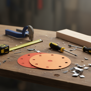 Disco de Lijado Ttake de 15 Orificios, Grano 320, con Respaldo de Velcro para Madera y Metal - Product Image 3