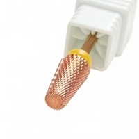 Fraise à ongles rotative en acier tungstène or rose 5 en 1 pour machine à ongles, outil de retrait pour poudre acrylique