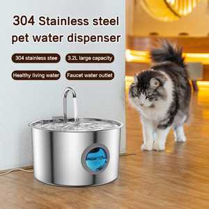 <span class=keywords><strong>Meilleure</strong></span> <span class=keywords><strong>fontaine</strong></span> à <span class=keywords><strong>eau</strong></span> automatique moderne et durable pour animaux de compagnie, écologique, 3,2 L, en acier inoxydable, distributeur d'<span class=keywords><strong>eau</strong></span> silencieux pour <span class=keywords><strong>chat</strong></span> avec USB - Product Image 1