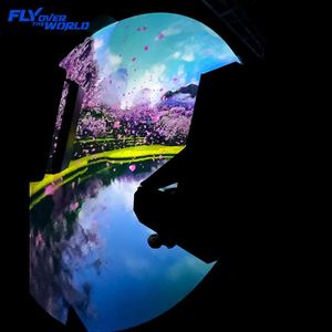 เครื่องจำลองภาพยนตร์บิน VR แบบหลายผู้เล่น 9D/7D/5D/XD พร้อมเก้าอี้เคลื่อนที่ในโดมสำหรับโปรเจคเตอร์ อุปกรณ์ความบันเทิงในร่ม - Product Image 3