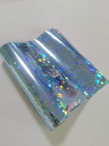 Bonedry <b>Blue</b> Polka Dot Gold Holographic PET Foil <b>Roll</b> 8cm x 120m for Fishing Lure Brand Decoration - Product Image 5