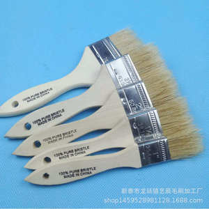 Pincel plano Yichen 2 de cerdas de cerdo puras, mango delgado de 8 mm, resistente al agua, para pintar, herramienta de pintura. - Product Image 2
