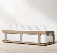 Ensemble de canapés de jardin en teck massif, design moderne et résistant aux intempéries, plusieurs modèles disponibles en usine