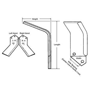 Lame de motoculteur robuste de 7 mm d'épaisseur, lame de broyeur à fléaux de 185 mm pour la coupe de l'herbe et de la paille agricoles - Product Image 6