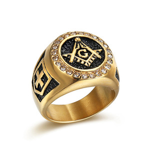European Hot Accessory Masonic Mark <strong>Ring</strong> Free <strong>Mason</strong> Men's Stainless Steel <strong>Ring</strong> - Product Image 1