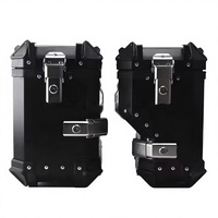 Boîte latérale universelle pour moto 38L en alliage d'aluminium, résistante aux chutes et aux collisions, coffre de rangement de voyage