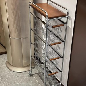 Carrito <span class=keywords><strong>de</strong></span> almacenamiento <span class=keywords><strong>de</strong></span> <span class=keywords><strong>segunda</strong></span> <span class=keywords><strong>mano</strong></span> con estantes, multifuncional, portátil, para cocina y hogar, con múltiples niveles para espacios reducidos - Product Image 2