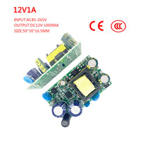 Alimentation électrique AC-DC à sortie unique DJYOKE CE CCC 12V 1A 12W, carte nue, 50/60Hz, efficacité 89%, pour LED et appareils électroménagers intelligents 09