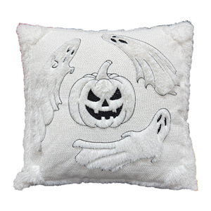Fundas de Cojín con Diseño de Fantasmas para Halloween, Almohadas Bordadas y Acolchadas para Decoración Festiva del Hogar, Venta al Por Mayor - Product Image 1