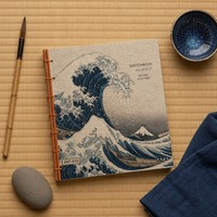 Carnet de croquis créatif A5, impression couleur pleine, style japonais personnalisé, esthétique, avec vernis sélectif UV, 80 feuilles