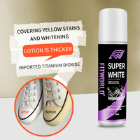 FITWORLD 80ml Restaurateur de chaussures Super Blanc, pour baskets en toile et en cuir, effet éclaircissant longue durée