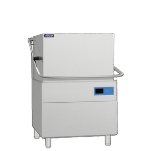 Commercial Electric <strong>Dishwasher</strong> with Double <strong>Baskets</strong> Stainless Steel Hood for Industrial Restaurants and Hotels - Product Image 1