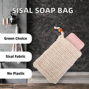 Sac à <span class=keywords><strong>savon</strong></span> en sisal 100% naturel, zéro déchet, sans plastique, pochette en filet pour <span class=keywords><strong>savon</strong></span> en barre, exfoliant, moussant, pour le bain et les toilettes - Product Image 3