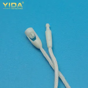 Nhựa trắng quần áo Snap Khóa Pin vòng lặp thẻ sáp dây may con dấu dây nhãn treo tag chuỗi