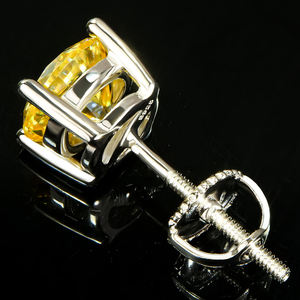 Boucles d'oreilles clous tendance en argent 925 plaqué or 18 carats avec moissanite VVS certifiée GRA de 5 mm/6,5 mm pour femme, vente en gros - Product Image 2