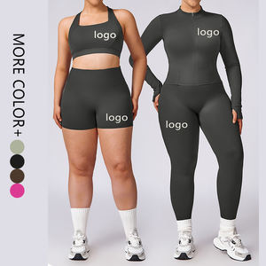 Soutien-gorge de sport Short Veste Manteau <span class=keywords><strong>Obese</strong></span> Plus Size Yoga Clothing Womens XXXl Yoga Set - Product Image 1