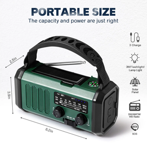 10000mAh Outdoor Waterproof LED Camping Lantern Hand Crank SOS <strong>Dynamo</strong> <strong>Radio</strong> Solar Lamp with <strong>Power</strong> Bank Rechargeable Flashlight - Product Image 6
