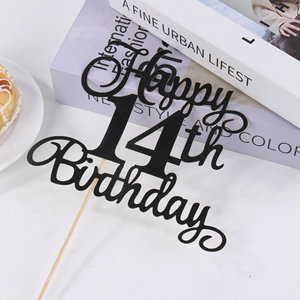 Decoración para Pastel de <span class=keywords><strong>Cumpleaños</strong></span> 2026, Adorno Multicolor de Acrílico Transparente para Pastel, Accesorios para Hornear - Product Image 2