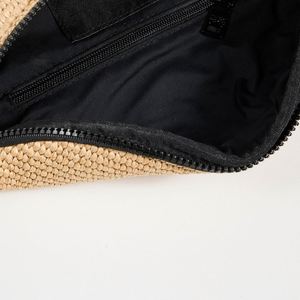Custom Beige Straw <b>Lightweight</b> Crossbody Sling <b>Bag</b> Unisex Fanny Packs <b>Beach</b> Chest Bum <b>Bag</b> Sling Purse Zip Pockets Outdoor <b>Bag</b> - Product Image 6