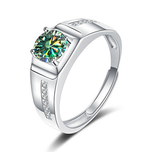 Anel de Diamante Ajustável em Ouro 18K Personalizado Vintage Madonna Cor Azul para Homens e Mulheres Presente de Noivado e Casamento - Product Image 3
