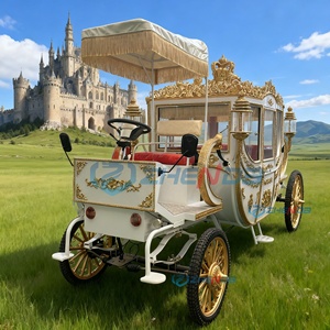 Electric Royal Carriage <b>Double</b> Row Horseless Carriage Luxury Wedding Hotel Many Occasions Royal Sightseeing Carriage Sells Well - Product Image 2